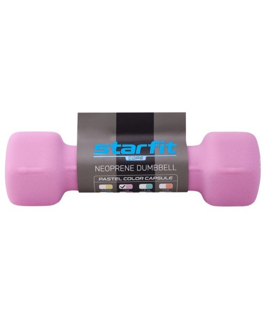 Гантель неопреновая STARFIT DB-201 1 кг, розовый пастельный (2103508) Гантель неопреновая STARFIT DB-201 1 кг, розовый пастельный (2103508)