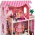 Деревянный кукольный домик "Монте-Роза", с мебелью 19 предметов в наборе, для кукол 30 см (PD318-03)