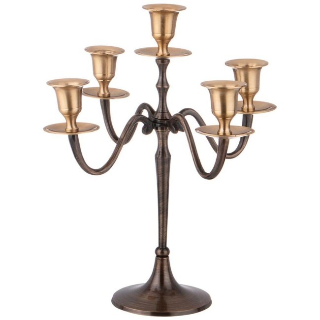 Подсвечник на 5 свечей. высота=27,5 см. латунь Lefard (726-244)