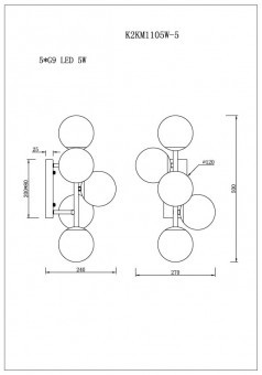 Бра L27*W24*H50см (TT-00004889)