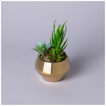 Суккулент искусственный в горшке 11*15см мал.уп.=12шт Lefard (535-439)