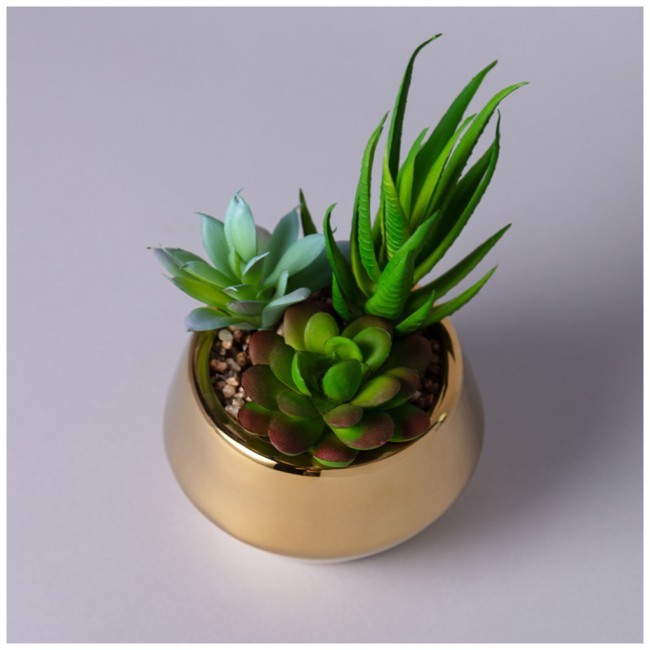 Суккулент искусственный в горшке 11*15см мал.уп.=12шт Lefard (535-439)