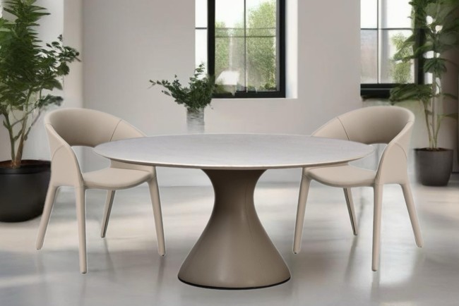 Стул обеденный экокожа бежевый 55*55*77см (TT-00013062)