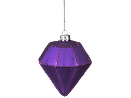 Декоративное изделие шар стеклянный 8*10 см. цвет: фиолетовый Dalian Hantai (D-862-078) 