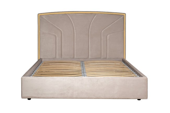 Кровать Lancy 180см, велюр серый 200*220*146см (TT-00009831)