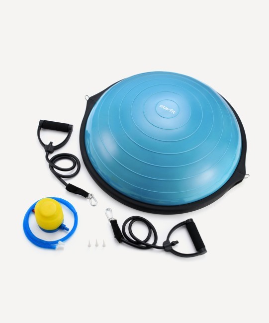 Полусфера STARFIT "BOSU" GB-502 с эспандерами, с насосом, синий (2107974) Полусфера STARFIT "BOSU" GB-502 с эспандерами, с насосом, синий (2107974)