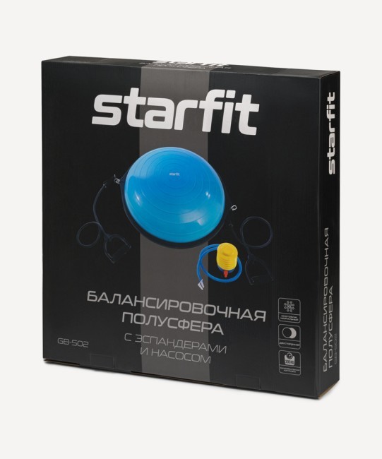 Полусфера STARFIT "BOSU" GB-502 с эспандерами, с насосом, синий (2107974) Полусфера STARFIT "BOSU" GB-502 с эспандерами, с насосом, синий (2107974)