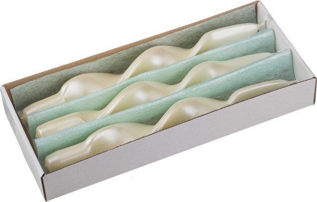 Набор свечей из 3 шт. перламутровый металлик н=27 см. Adpal (348-306) Набор свечей из 3 шт. перламутровый металлик н=27 см. Adpal (348-306)