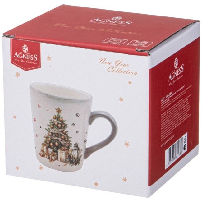 Кружка agness "с новым годом!" 12,2*8,8*10 см 320 мл Agness (358-2268)