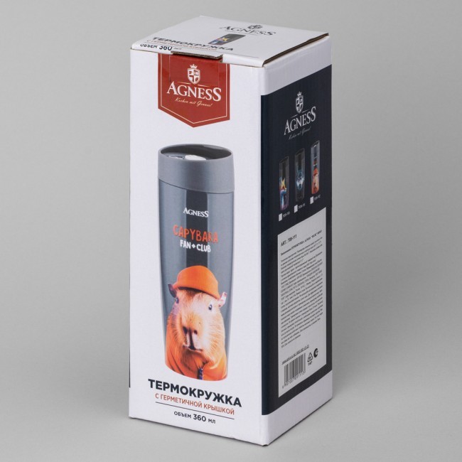 Термокружка agness "лиса" 360мл, колба нерж.сталь 18/10 Agness (709-110) Термокружка agness "лиса" 360мл, колба нерж.сталь 18/10 Agness (709-110)