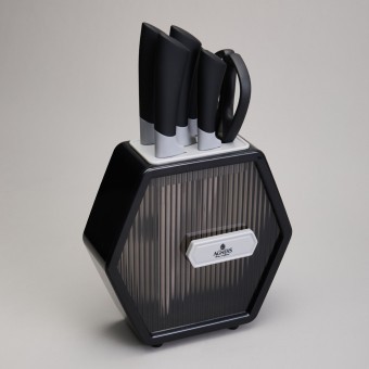 Набор ножей agness  на пластиковой подставке, 7 предметов Agness (911-778) Набор ножей agness  на пластиковой подставке, 7 предметов Agness (911-778)