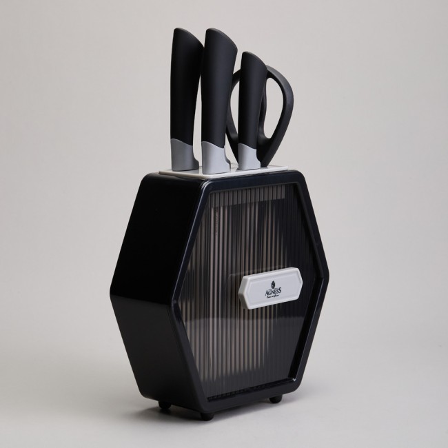 Набор ножей agness на пластиковой подставке, 7 предметов Agness (911-778) Набор ножей agness на пластиковой подставке, 7 предметов Agness (911-778)