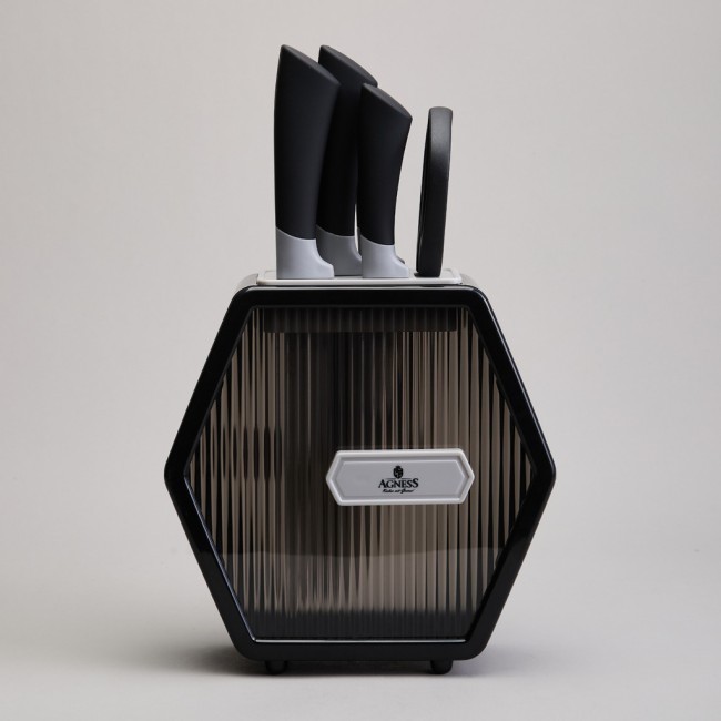 Набор ножей agness на пластиковой подставке, 7 предметов Agness (911-778) Набор ножей agness на пластиковой подставке, 7 предметов Agness (911-778)