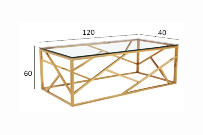 Стол журнальный прозр.стекло/золото 60*120*40см (00003059) Стол журнальный прозр.стекло/золото 60*120*40см (00003059)