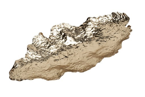 Тарелка декоративная цвет золото 45,1*22,9*7см (TT-00011821)