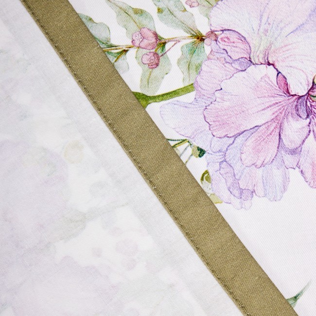 Скатерть "ирисы" 160х220см ,белый, 100% хлопок,твил пропитка Lefard (850-743-21)