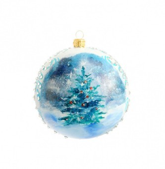 Новогодний шар Блеск елки с кристаллами Swarovski (2235)