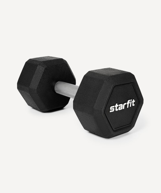 Гантель гексагональная STARFIT DB-301PRO 14 кг, обрезиненная, черный (2115114)
