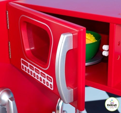 Игрушка кухня из дерева "Винтаж", цвет Красный (Red Vintage Kitchen) (53173_KE)