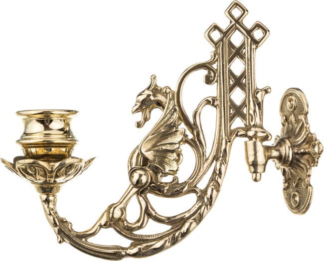 Подсвечник настенный "дракон" длина=17 см. STILARS (333-032)