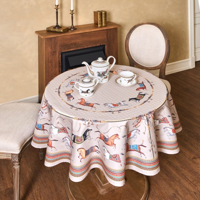 Скатерть круглая "passage"150 см ,капучино, 100% хлопок ,твил Lefard (850-760-24) Скатерть круглая "passage"150 см ,капучино, 100% хлопок ,твил Lefard (850-760-24)