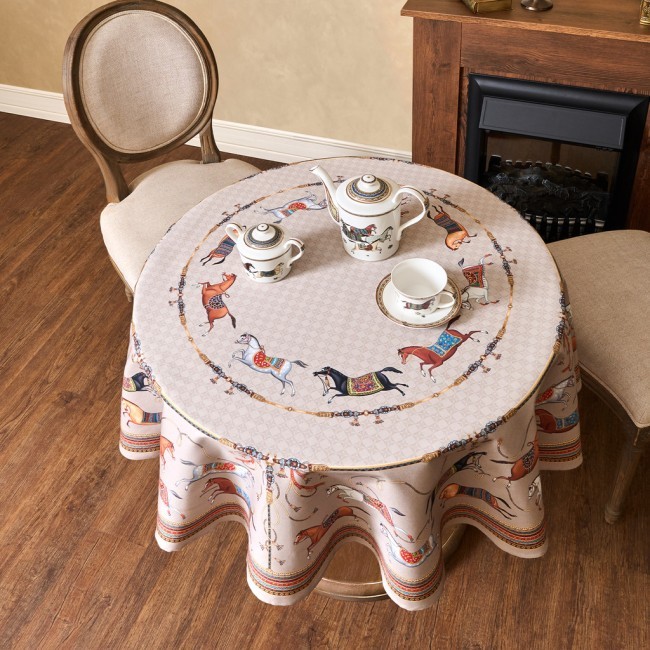 Скатерть круглая "passage"150 см ,капучино, 100% хлопок ,твил Lefard (850-760-24) Скатерть круглая "passage"150 см ,капучино, 100% хлопок ,твил Lefard (850-760-24)