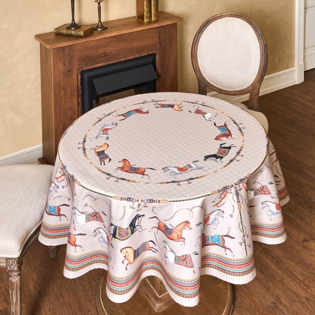 Скатерть круглая "passage"150 см ,капучино, 100% хлопок ,твил Lefard (850-760-24) Скатерть круглая "passage"150 см ,капучино, 100% хлопок ,твил Lefard (850-760-24)