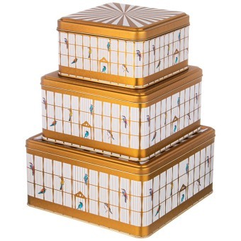 Набор емкостей для хранения "paradise bird" из 3-х штук, 1,9л/3,7л/5,8л Agness (949-041)