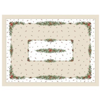 Скатерть 110х140 cm прямоугольная, "celebration", цвет: бежевый, tm lefard, полиэстер 100% (кор=34шт Lefard (986-001-18)