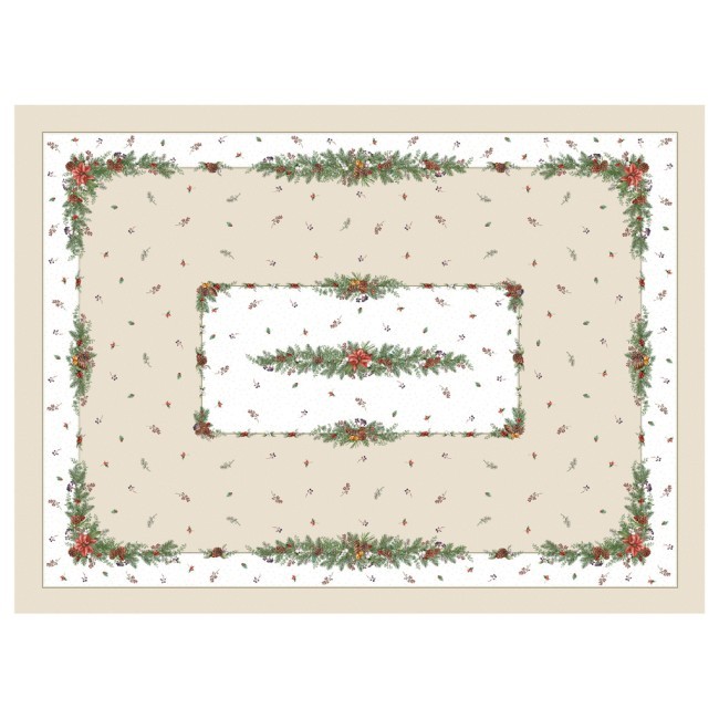 Скатерть 110х140 cm прямоугольная, "celebration", цвет: бежевый, tm lefard, полиэстер 100% (кор=34шт Lefard (986-001-18)