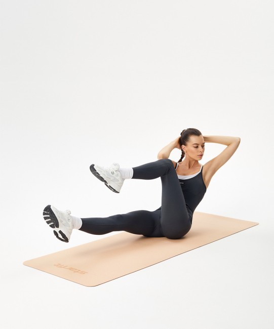 Коврик для йоги и фитнеса STARFIT FM-201, TPE, 183x61x0,4 см, персиковый/серый (2108059) Коврик для йоги и фитнеса STARFIT FM-201, TPE, 183x61x0,4 см, персиковый/серый (2108059)