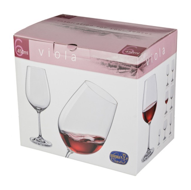 Набор бокалов для вина из 6 шт. "виола микс" 450 мл высота=24 см Bohemia Crystal (674-417) Набор бокалов для вина из 6 шт. "виола микс" 450 мл высота=24 см Bohemia Crystal (674-417)