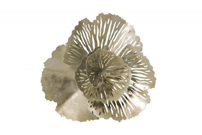 Настенный декор Цветок серебристый 29,8*29,8*9,5см (TT-00001059)