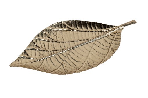 Тарелка декоративная "Лист" цвет золото 29,8*15,2*2,5см (TT-00011822)
