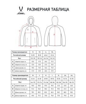 Куртка ветрозащитная JOGEL CAMP Rain Jacket, желтый (2121636)