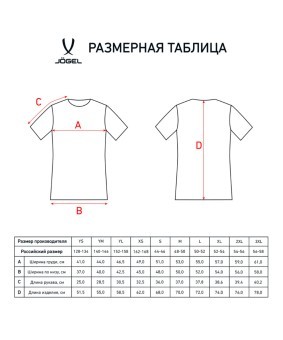 Футболка игровая JÖGEL CAMP Striped Jersey, красный/черный (1745182)