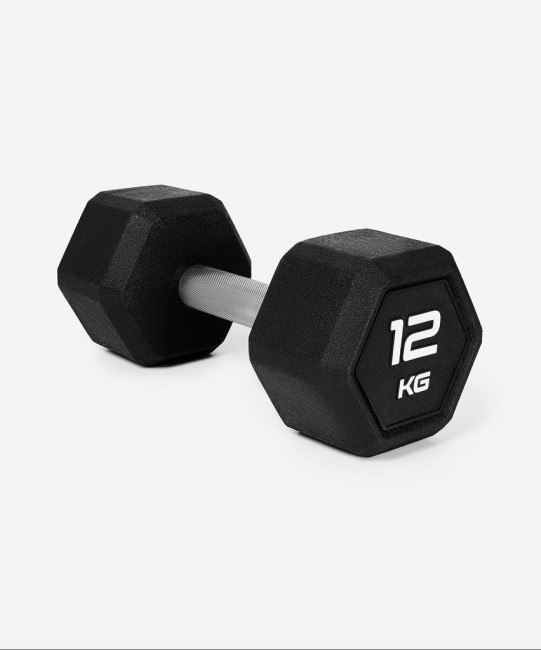 Гантель гексагональная STARFIT DB-301PRO 12 кг, обрезиненная, черный (2115113)