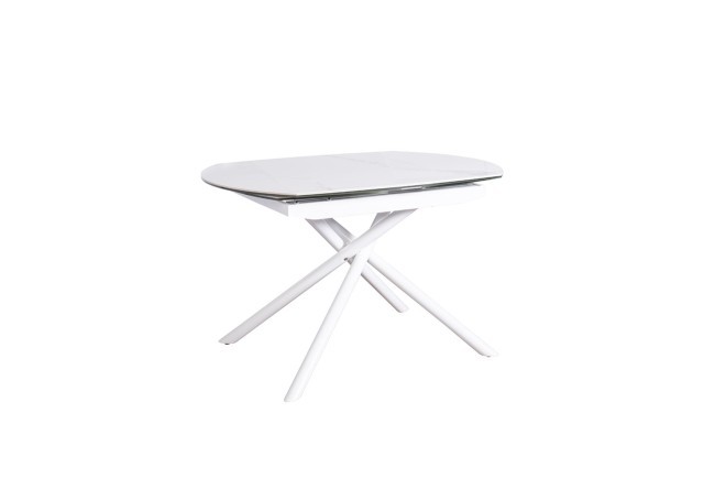 Стол обеденный раскл.керам.белый 178(120)*89*77см (TT-00010413)