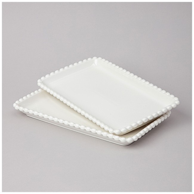 Набор блюд lefard "pearl" прямоуг. 2 шт. 25*14,5*2,5 см Lefard (761-100)