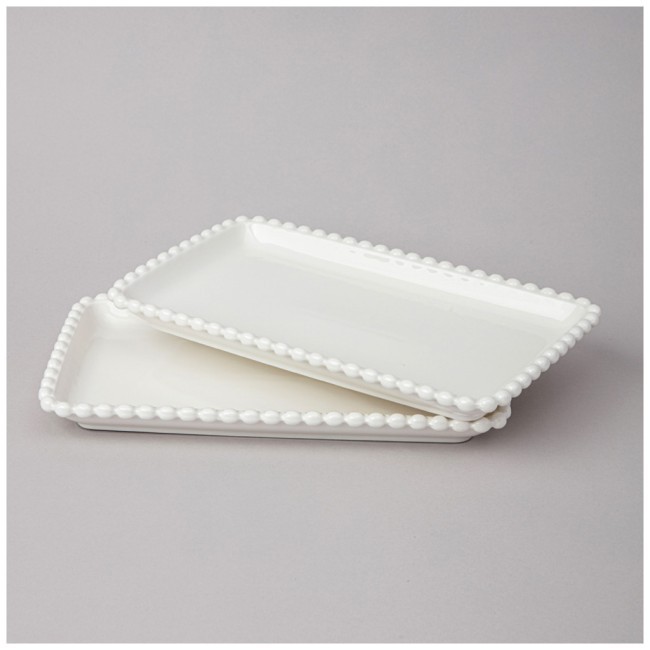 Набор блюд lefard "pearl" прямоуг. 2 шт. 25*14,5*2,5 см Lefard (761-100)