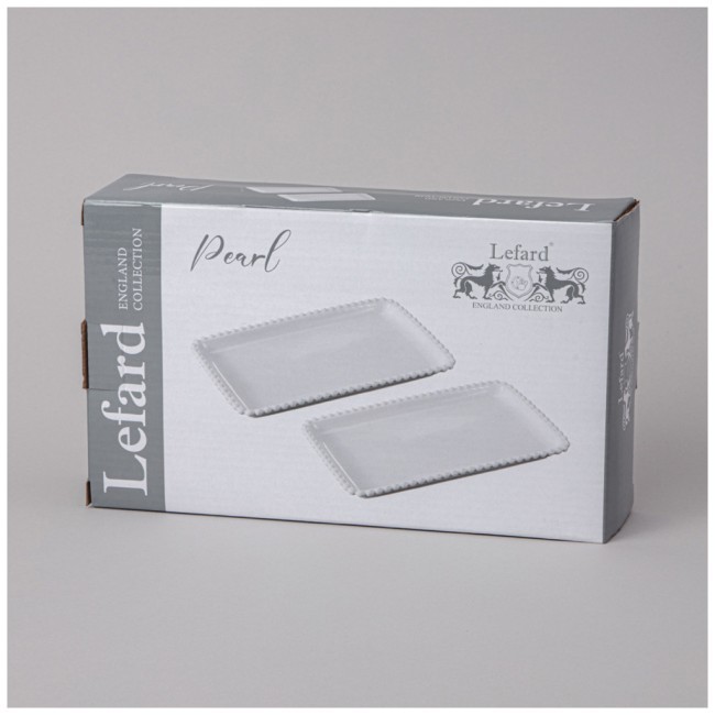 Набор блюд lefard "pearl" прямоуг. 2 шт. 25*14,5*2,5 см Lefard (761-100)
