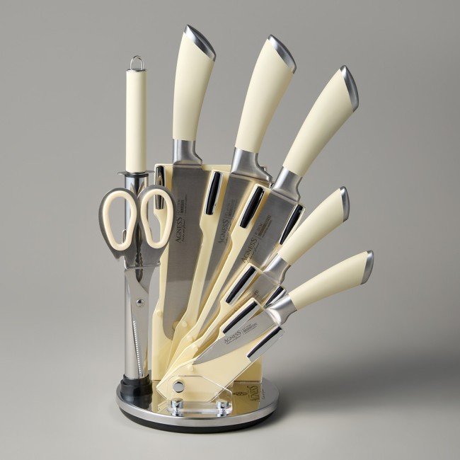 Набор ножей agness нжс  на пластиковой вращающейся подставке 8 пр. Agness (911-502)