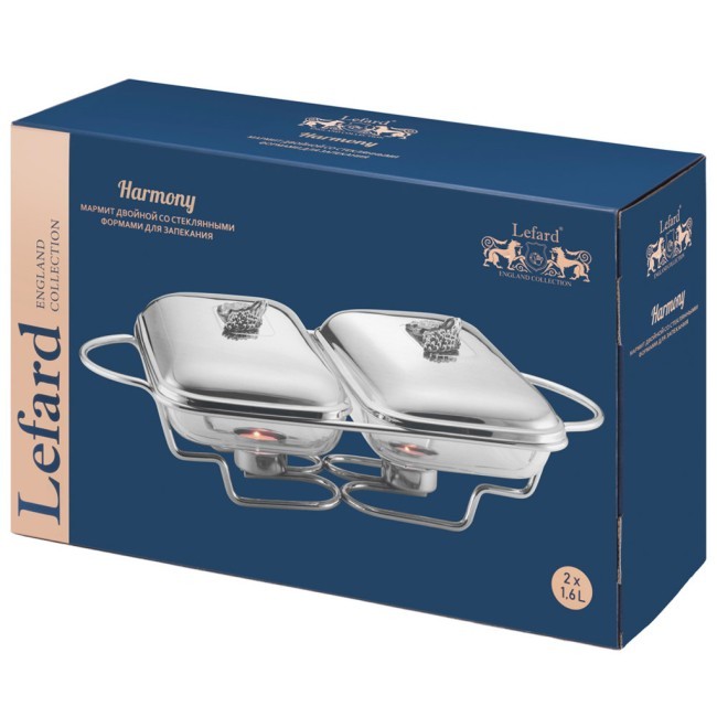 Мармит двойной lefard серия "harmony" со стеклянными формами для запекания, 1,6л/1,6л Lefard (920-112) Мармит двойной lefard серия "harmony" со стеклянными формами для запекания, 1,6л/1,6л Lefard (920-112)