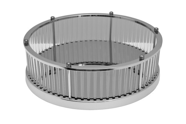 Поднос декоративный с серебрянными бортами d40см (TT-00008798)
