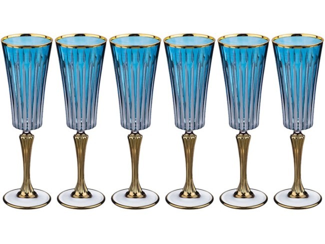 Набор бокалов для шампанского из 6 шт. 180 мл. высота=24 см. SAME (103-539)