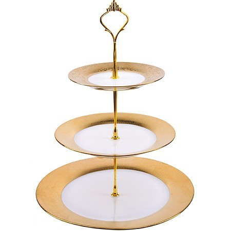 Конфетница 3-х ярусная на ножке МВ (22551) Конфетница 3-х ярусная на ножке МВ (22551)