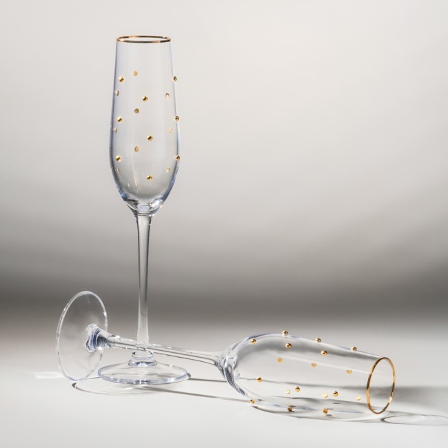 Набор бокалов для шампанского "goldy" из 2 шт. 180 мл Lefard (685-110)