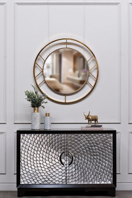 Зеркало круглое в металл. раме цвет золото d91,5см (TT-00004737) Зеркало круглое в металл. раме цвет золото d91,5см (TT-00004737)