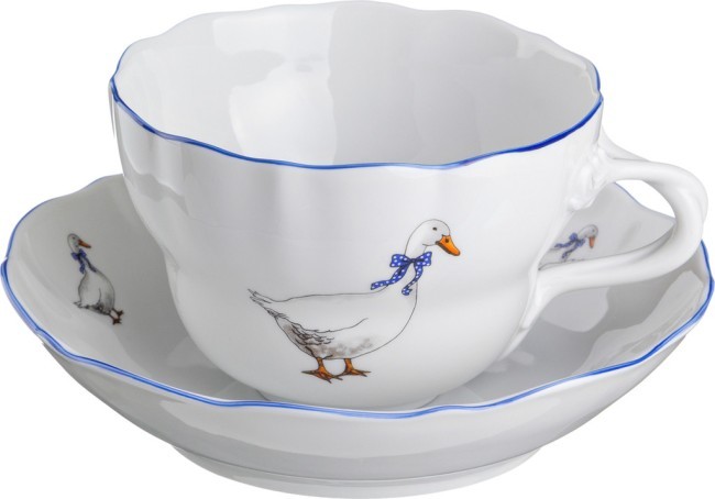 Чайный набор на 1 персону 2 пр. "гуси" 450 мл. высота=8 см. DUBI (606-577) Чайный набор на 1 персону 2 пр. "гуси" 450 мл. высота=8 см. DUBI (606-577)