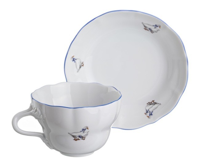 Чайный набор на 1 персону 2 пр. "гуси" 450 мл. высота=8 см. DUBI (606-577) Чайный набор на 1 персону 2 пр. "гуси" 450 мл. высота=8 см. DUBI (606-577)